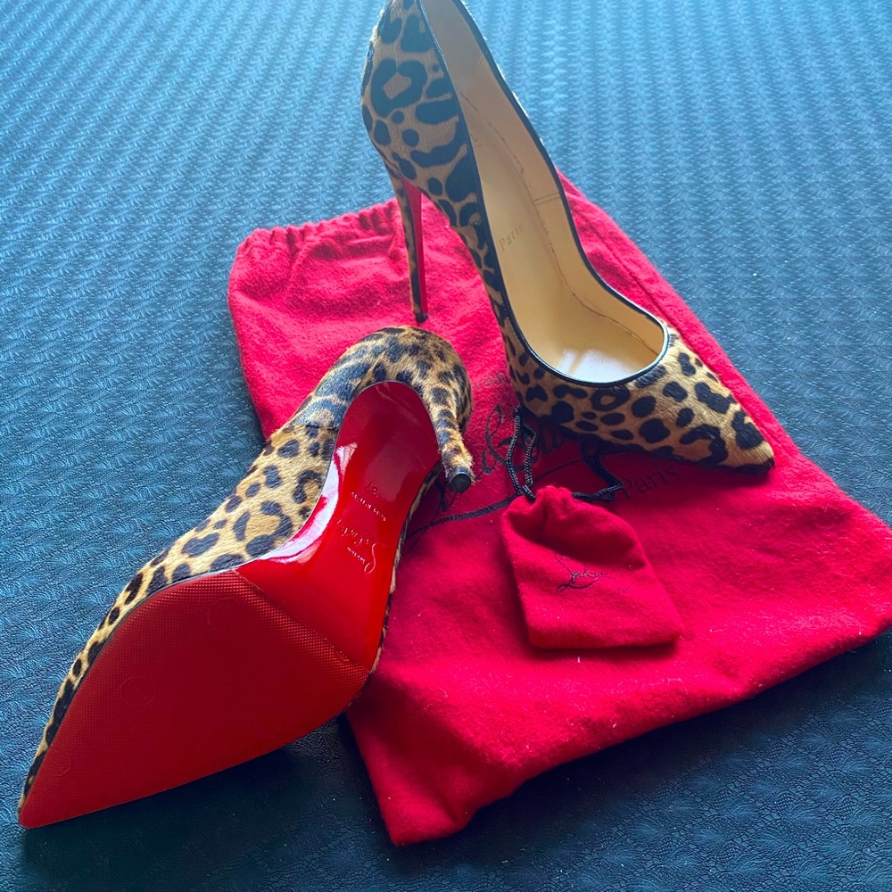 Pony hair cheetah print Loubs